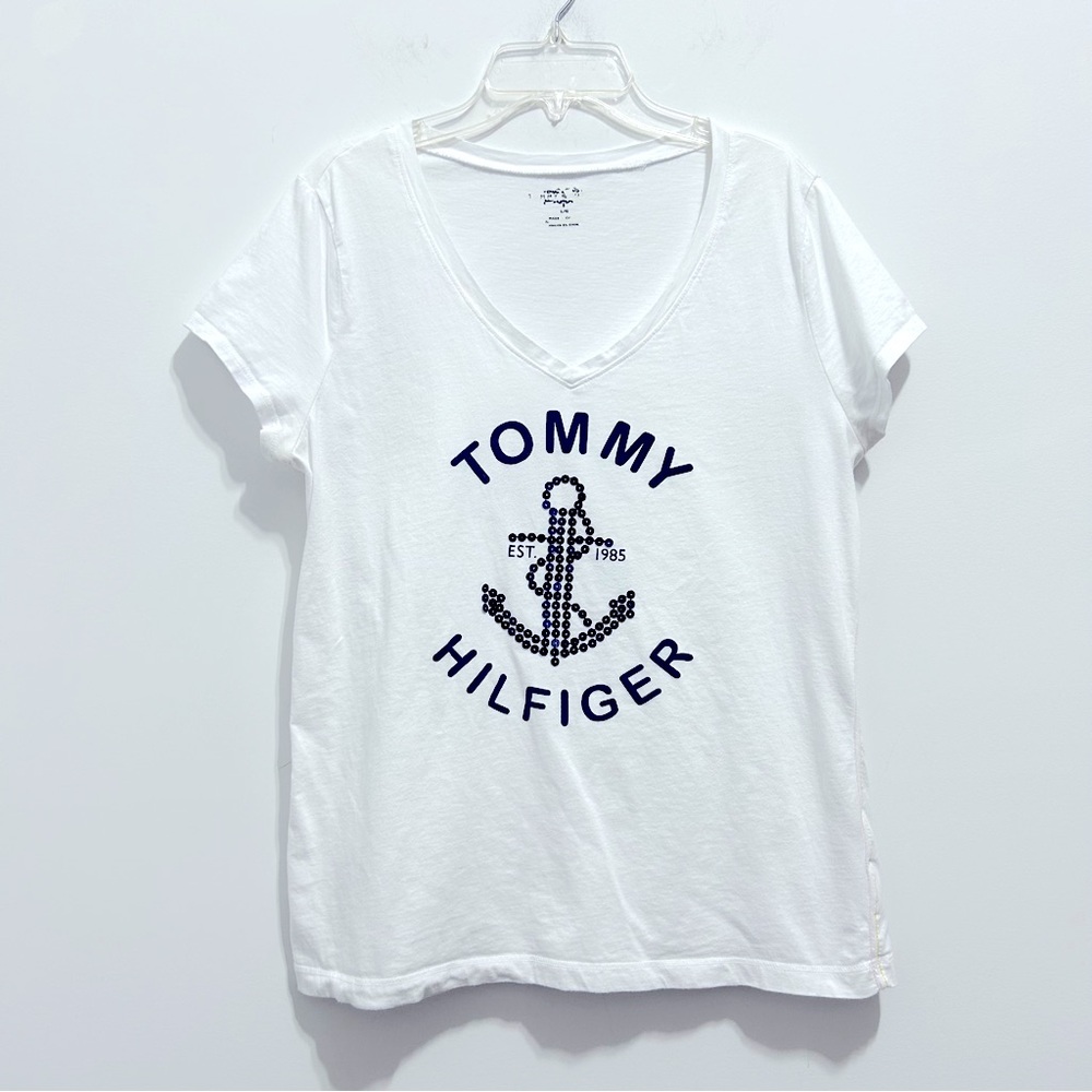 Tommy Hilfiger Women’s White Anchor Tee Shirt
